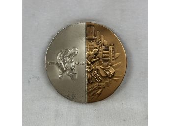 Vintage 1967 Handy And Hartman Commemorative Medal Medallic Art Co Ny, Sterling And Bronze - 90g