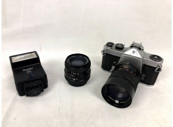 Vintage Pentax Honeywell Spotmatic Camera And More - 3 Pieces