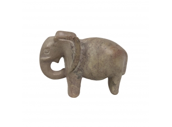 Vintage Hard Carved Stone Elephant, Made In Kenya