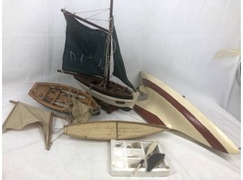 Vintage Collection Of Model Boat Parts