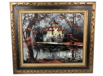 Original Morris Katz Oil Painting In Beautiful Custom Frame