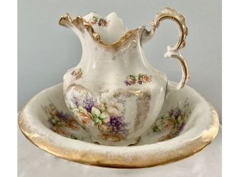 Amazing 1880's Complete Chamber Pot Set By Harvard Absolutely Beautiful