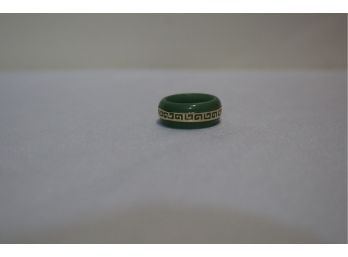 14K Gold And Jade Ring Size 7