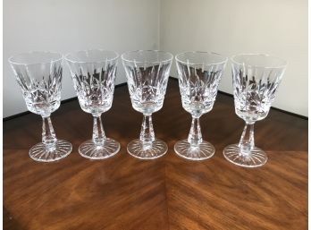 Lot Of Five (5) WATERFORD LISMORE Pattern Port Wine / Sherry Glasses 6' - BEAUTIFUL