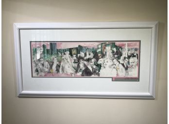 Incredibly Unusual Signed LEROY NEIMAN Polo Lounge Print - Custom Finish VERY UNIQUE - INCREDIBLE LOOK !