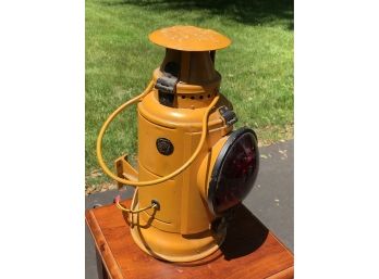 (1 Of 2) Large Antique PENNSYLVANIA RAILROAD Lantern - The ADLAKE Non Sweating Lamp GREAT LARGE PIECE