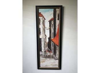 Fabulus MCM / Midcentury Oil On Board By HOMER COSTELLO 1959 - Listed Artist - GREAT PAINTING ! Estate Fresh