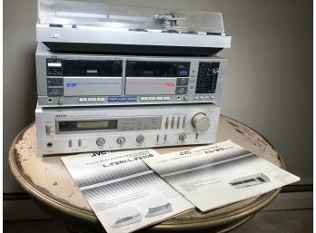 Great Vintage DENON & JVC Turntable / Cassette Decks & Tuner - Reportedly Working Condition - With Booklets