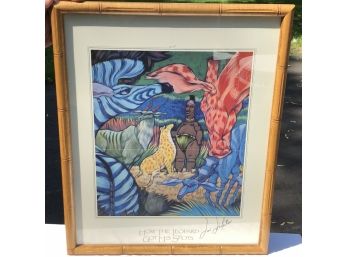 Fantastic Signed Artwork - Well Known / Listed Rowayton,CT Artist LORI LOHSTOETER - How Leopard Got His Spots