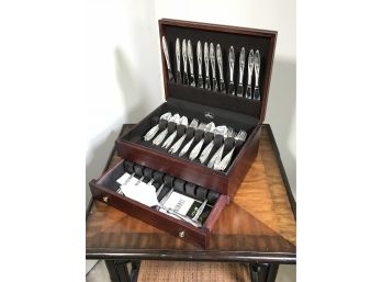 Wonderful Stainless Steel Flatware Complete Set For 12 By COMMUNITY Silver Company - MORNING ROSE With Extras