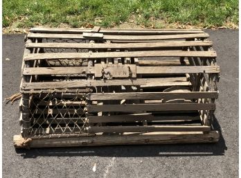 Fantastic Antique Lobster Trap - Probably 1920s - 1930s - Nice Classic Form And Old Surface - Nice Wall Hanger