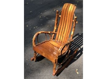 Vintage Style CHILDS SIZE Hickory Rocker - ALL HAND MADE - VERY Expensive - Client Paid $295 - SMALL SIZE !