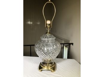 Wonderful WATERFORD Cut Crystal Table Lamp With Brass Base - Paid $695 - AMAZING Lamp - Great Condition !