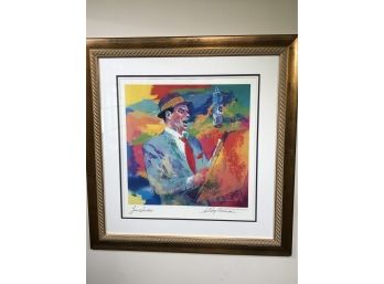 Fabulous Signed LEROY NEIMAN Frank Sinatra Print - From 1993 - Large Size 32' X 32' - INCREDIBLE PIECE