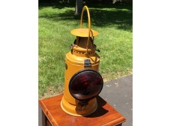 (2 Of 2) Large Antique PENNSYLVANIA RAILROAD Lantern - The ADLAKE Non Sweating Lamp GREAT LARGE PIECE