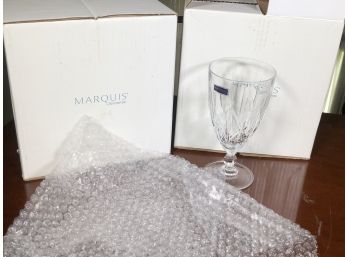 Lovely Lot Of Four New WATERFORD / MARQUIS 7' Water Glasses / Stemware MARKHAM Pattern Paid $160 - NEVER USED