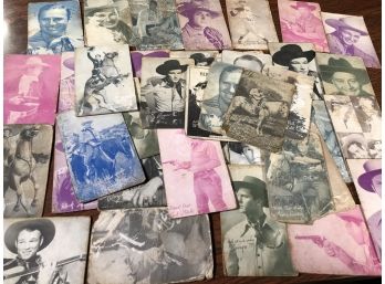 Huge Group Of 70 Antique COWBOY ARCADE CARDS - All Good Names - Roy Rogers - Lone Ranger - Tonto & MANY MORE