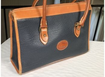 Great Authentic Navy Blue DOONEY & BOURKE Purse With Matching Dooney & Bourke Wallet & Keychain