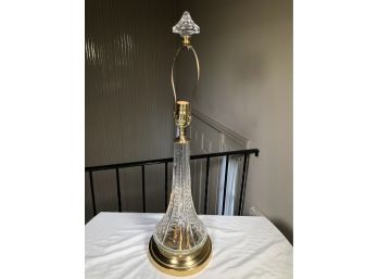 Absolutely Stunning WATERFORD Cut Crystal Large Table Lamp With Crystal Finial - Paid $1,850 - INCREDIBLE !