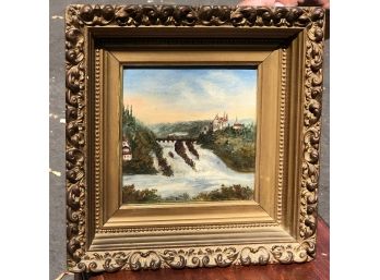 Beautiful Small Antique Painting - Probably European - Oil On Canvas - Appears Unsigned - Nice Little Piece