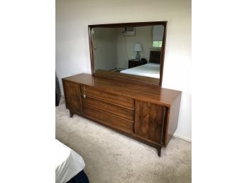 Stunning Vintage MCM/ Modern KENT COFFEY - PREDICTA Triple Dresser & Mirror WITH ORIGINAL TAGS ! ! !  WOW !