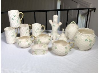 Fantastic Group Lot Of BELLEEK Porcelain - Mixed Marks (12) Twelve Pieces - Including Collector Pieces 2 OF 2