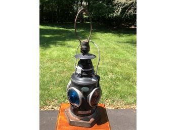 Fantastic Large LVRR Lehigh Valley Rail Road Lantern - Looks Like An Unusual Form - NICE OLD PIECE