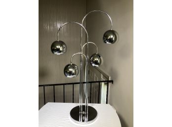 Incredible Large Vintage MODERN / MCM Chrome Ball Lamp - Great Look ! - FABULOUS LAMP - WOW ! (2 OF 2)