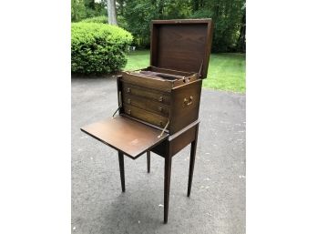 Wonderful Vintage Mahogany Sterling Silver Storage Chest - Will Hold VERY Large Service - BEAUTIFUL PIECE !