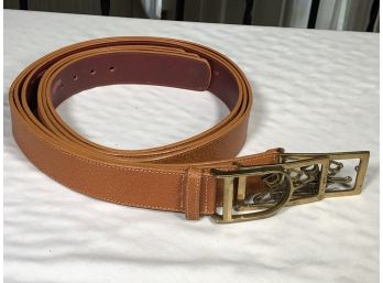 Three Never Used Vintage GURKHA / Marley Hodgson Belts With Brass Buckles - Both Are Equestrian Themed