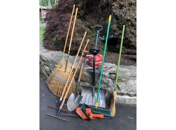 WHY BUY NEW ! Look At This Garden / Yard Tool Lot  Garden Tool Lot - ALL ONE BID - Would Be Big $$ To Buy New