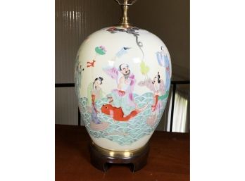 Fabulous Large Asian Themed Lamp By WILDWOOD - Lamp Was $975 25 Years Ago - No Shade - VERY HIGH QUALITY !