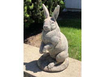 Fantastic Vintage Concrete Chubby Bunny - Great Style & Patina On Concrete - GREAT DETAILS !