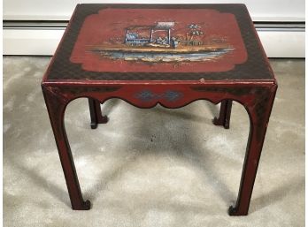 Gorgeous Petite Chinosiere Table - Made In France - 1920s - 1930s - All Completely Hand Painted BEAUTIFUL !