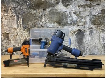 Pneumatic Framing And Finish Nailer With Angle Grinder Group