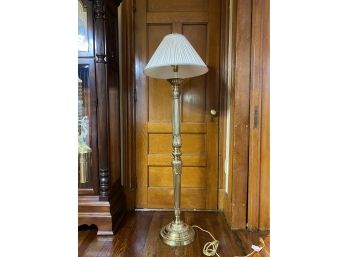 Tall Brass Patinated Floor Lamp