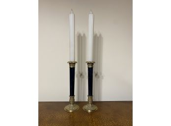 Decorative Pair Of Candlestick Holders