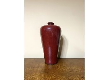 Red Glazed Ceramic Vase