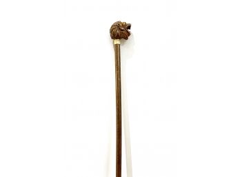 Antique Lions Head Walking Stick