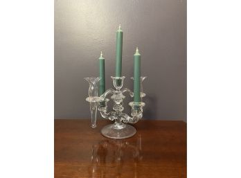 Cambridge Rosepoint Depression Glass Candelabra (2)pc