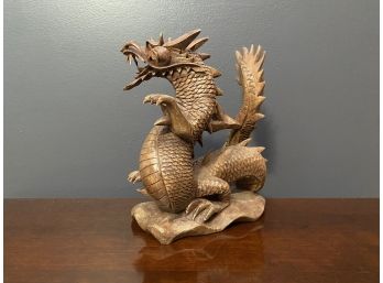 Hand Carved Wooden Dragon