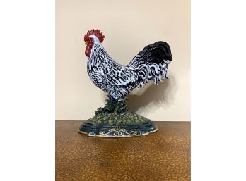 Painted Cast Iron Rooster Door Stop