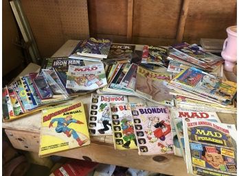 Vintage Lot Of 100 Comic Books 1960s Through 2000s - MARVEL - DC - MAD & More
