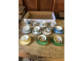 Lot Of Vintage Rare CUPS & SAUCERS - SHELLEY OLEANDER - ANSLEY - SHERWOOD ENGLAND - HAMMERSLEY - OCEANLINER