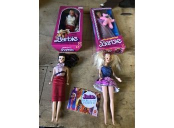 Lot Of 4 Vintage Barbie Dolls 2 In Original Boxes In Very Good Condition