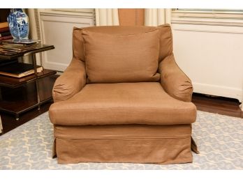 Restoration Hardware Modern Single Cushion Club Chair With Slip Cover