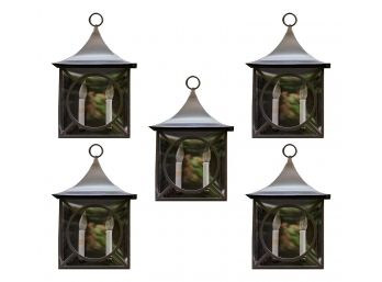 Set Of Five Outdoor Lantern Sconces