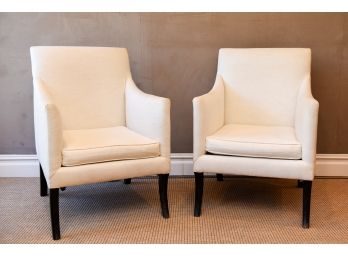 Pair Of Upholstered Club Chairs