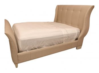 Restoration Hardware Queen Size Tufted Upholstered Sleigh Bed (Later Pickup Date - PLEASE READ DESCRIPTION)