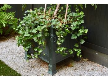 Planter With Faux Potted Plants And Large Trellis (READ DESCRIPTION)